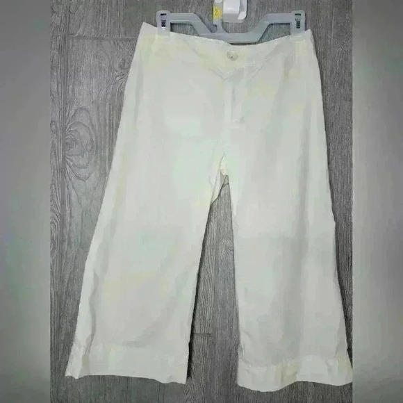 Banana Republic size 2 pale yellow capri pants. - Picture 1 of 9